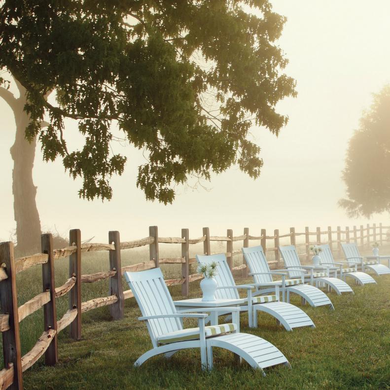 Horizontal Wood Fence in Pastoral Setting