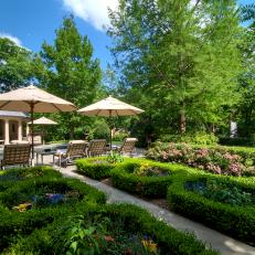 Backyard Oasis With Traditional Landscape