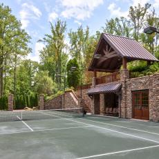Tennis Court at Rustic Mountain Retreat