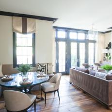 Neutral Dining Area and Traditional Living Room