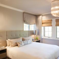 Traditional Neutral Bedroom With Tufted Headboard