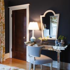 Mirrored Dressing Table and Upholstered Chair