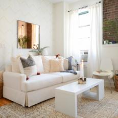 Loft Living Area Features Soft Colors & Ample Natural Light