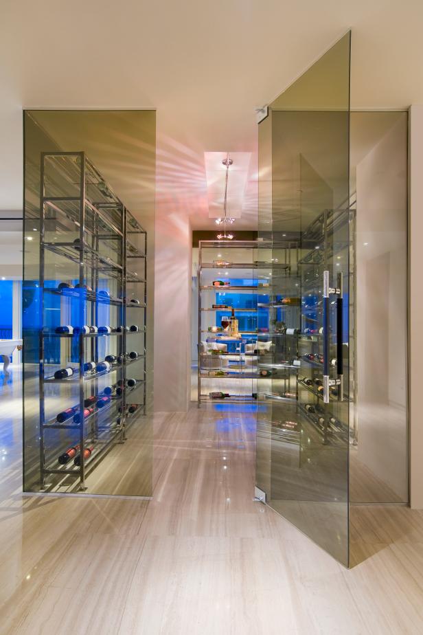 Sleek Contemporary Glass Wine Cellar Hgtv