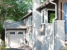 What looks like a modest one car garage on the outside can also function as an extension of the home. 