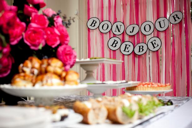 Throw a fabulously French-themed shower for the soon-to-be-mother of a baby girl. Bold black and white details keep all that pink from becoming overly saccharine, and fun French bites and classic baby shower games come together to create a joyful afternoon that the guest-of-honor will never forget.