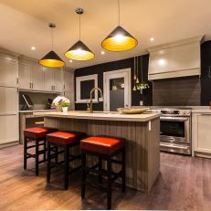Contemporary Kitchen With Chalkboard Wall