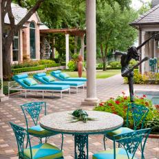Bright Turquoise & Lime Green Patio Furniture