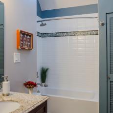 Blue And White Traditional Bathroom 