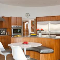 Completely Curved Contemporary Kitchen