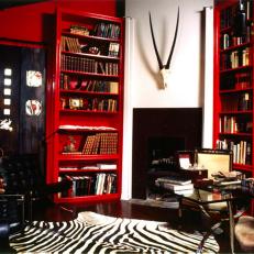 Bright Red Home Office