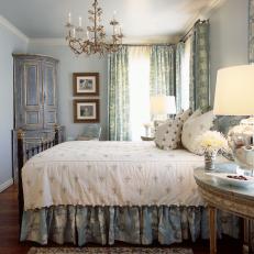 Bright, Blue Traditional Bedroom