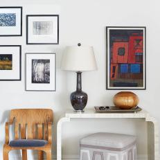 Gallery Wall With White Table
