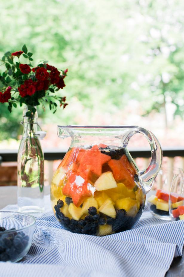 This deliciously festive Red White & Blue Sangria is the perfect colorful cocktail for your upcoming 4th of July get together!