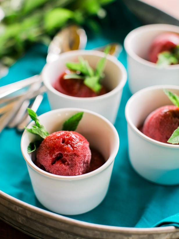 This refreshing Red Wine Strawberry Sorbet is as sophisticated, as it is sweet.