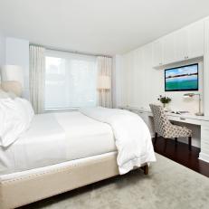 White Master Bedroom Is Clean, Sophisticated