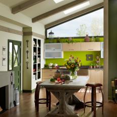Photos Hgtv Kitchen With Bold Green Accent Wall