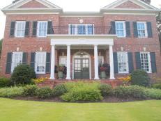 Traditional Brick Home with Columned Entryway