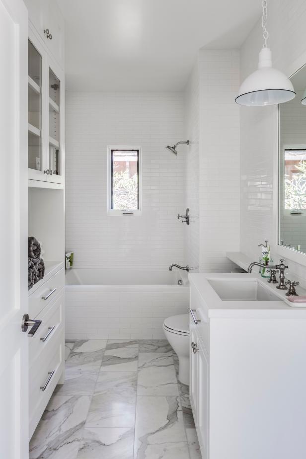 Pretty and Pristine Guest Bathroom | HGTV