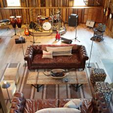 Loft View of Entertainment Barn's Living Space