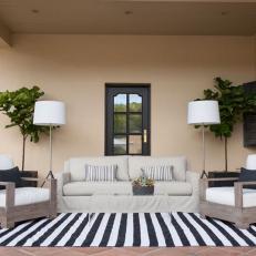 Outdoor Living Room Furnished with Durable, Stylish Materials