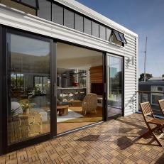 Floating House: Living Room and Teak Deck