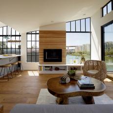 Floating House: Living Room With Water View