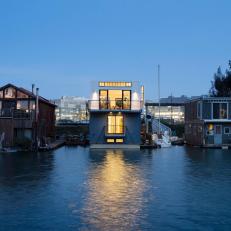 Tiny Modern Floating House on the Water