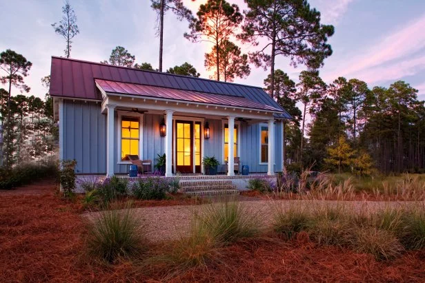 Small Gray Home With Metal Roof