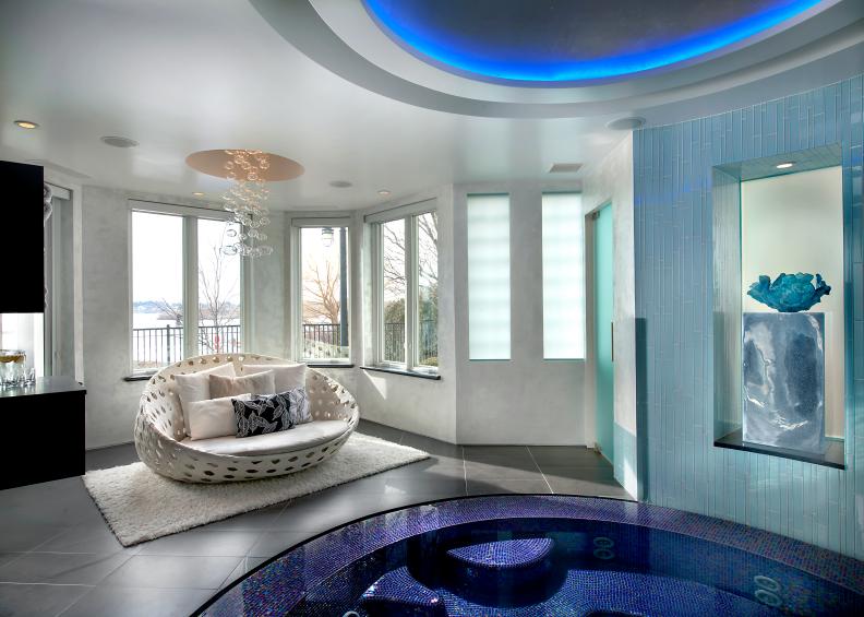 White Contemporary Spa Bathroom