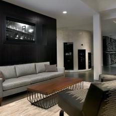 Black and Gray Modern Lounge Area