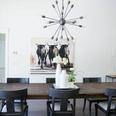 Dining Room Boasts Industrial-Country Style