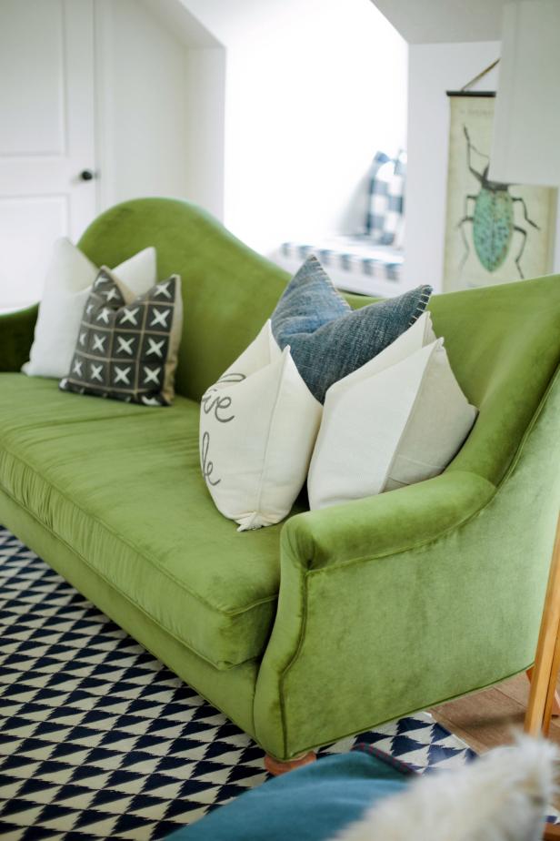 Vivid Green Sofa | HGTV