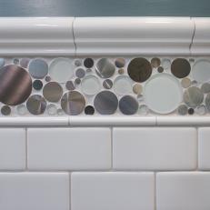 Mod Accent Tile in Kid's Bathroom