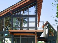 Modern Home Features Wraparound Deck