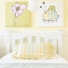 Kid Art Adds Personalized Touch to Delightful Girls' Room