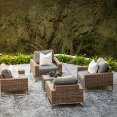 Patio With Four Armchairs