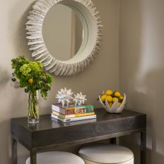 Neutral Table and Mirror With Lemons