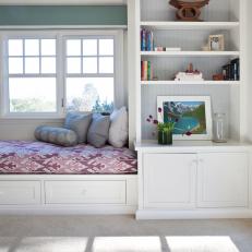 White Daybed and Cabinetry Gives Color the Go Ahead