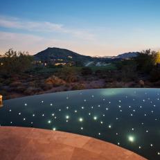 Infinity Pool With Many Lights