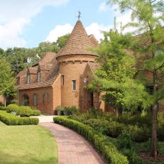 Traditional House with Turret, Classic Landscaping