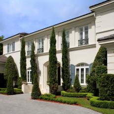 French-Inspired Landscaping Welcomes Guests