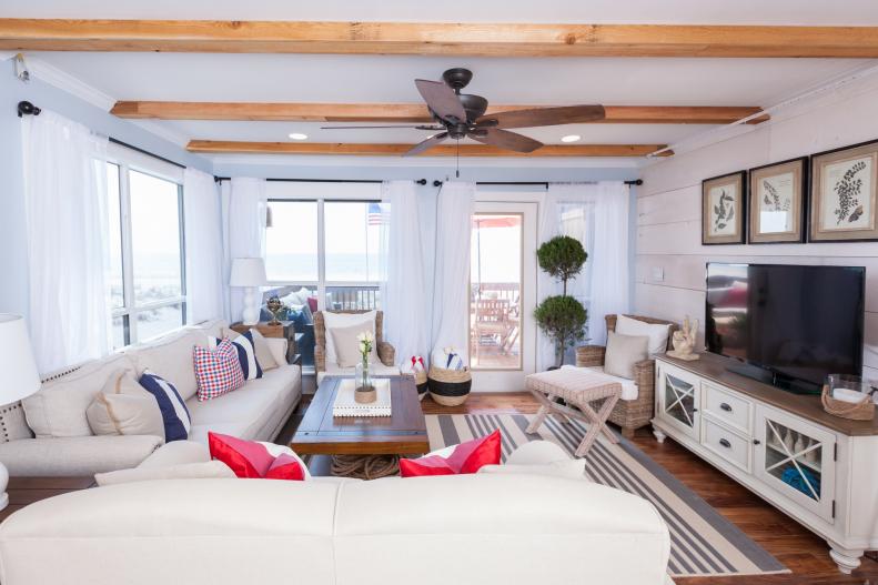 All-American Living Room Design From HGTV's Beach Flip 