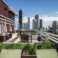 Urban Roof Deck With Planters
