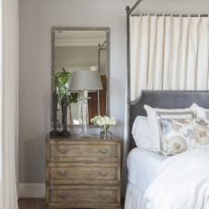 Rustic Wood Dresser Nightstand and Canopy Bed