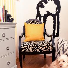 Zebra Print Chair Creates Stylish Seating Area
