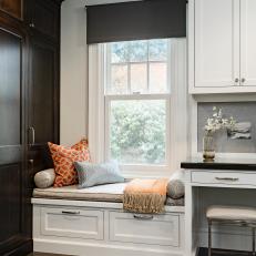 Traditional Kitchen with Window Seat, Desk
