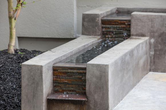 Sleek Concrete Water Feature