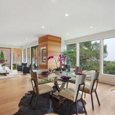 Bright, Contemporary Dining Room With Open Floor Plan