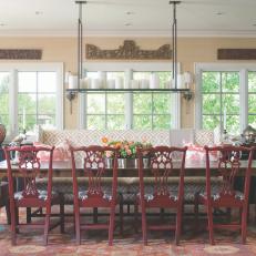 Traditional Dining Room with Eclectic Elements